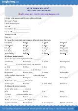 Đề thi học kì 1 Tiếng Anh 6 Right on! - Đề số 2